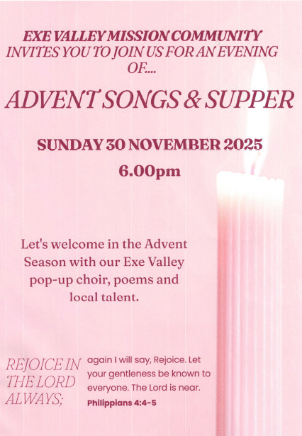 Advent Songs & Supper (Sun 30 Nov @ 6pm)